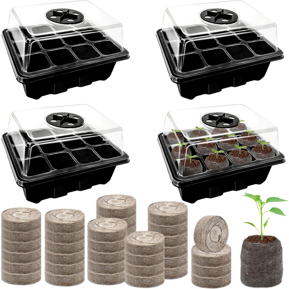 4 Paket Baki Semai Benih denga - Peat Pellet Tray ulasan dan harga