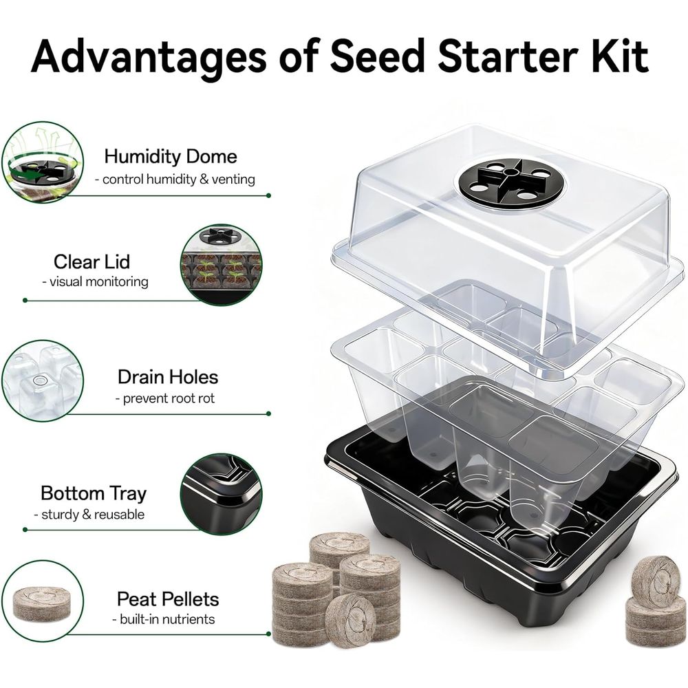 4 Paket Baki Semai Benih denga - Peat Pellet Tray ulasan dan harga