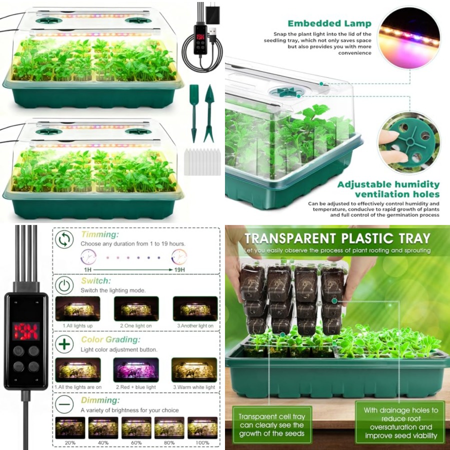 Baki Pembibitan dengan Lampu T - Humidity Dome Kit ulasan dan harga