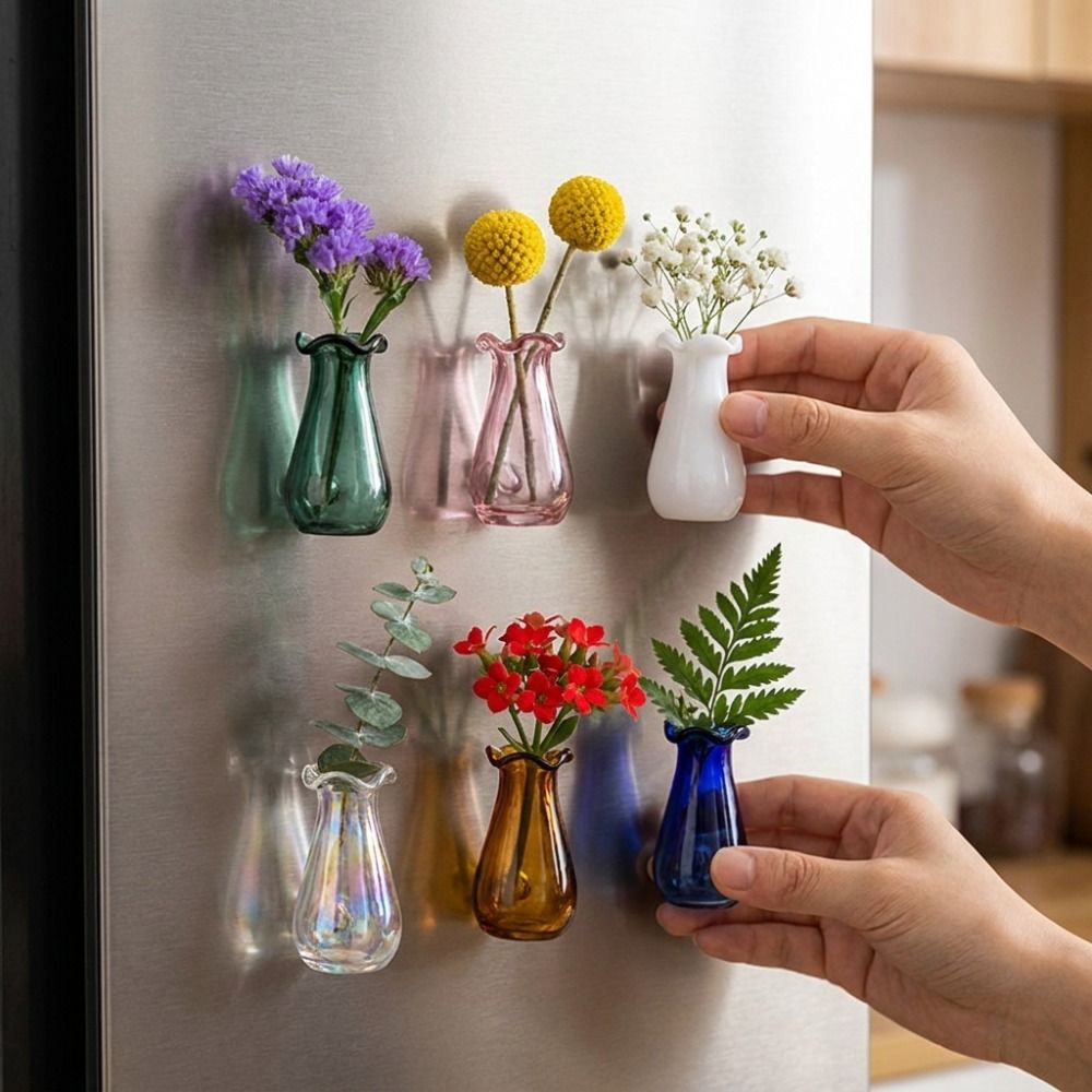 6 Buah DIY 3D Magnet Vas Mini  - Propagation Station Vase ulasan dan harga